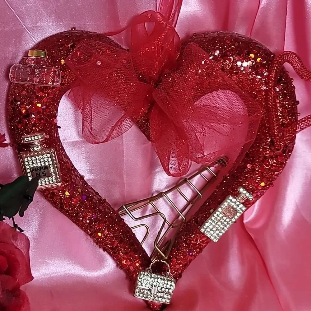 RED  ROSAS AND RED HEART SET